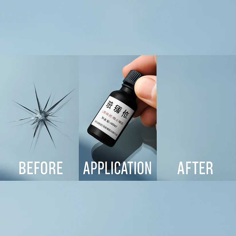 FixGlass premium Serum – Advanced Windshield Crack Repair Kit (Buy 1 & Get 1 Free)