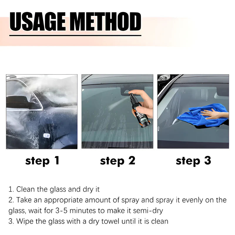 Car Glass Anti- Fog Hydrophobic Coating Jumbo Pack ( Buy 1 Get 1 FREE)