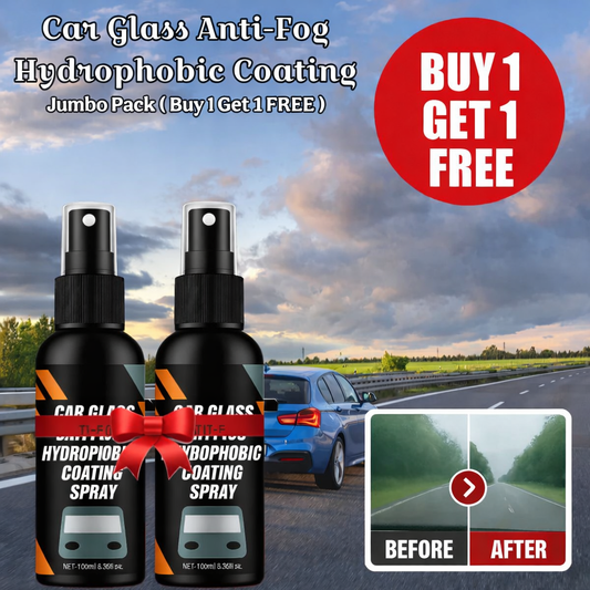 Car Glass Anti- Fog Hydrophobic Coating Jumbo Pack ( Buy 1 Get 1 FREE)