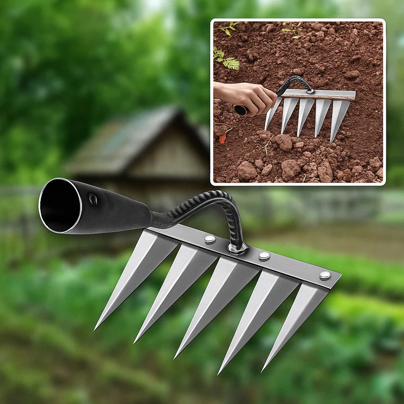 5 Teeth Carbon Steel Garden Weeding