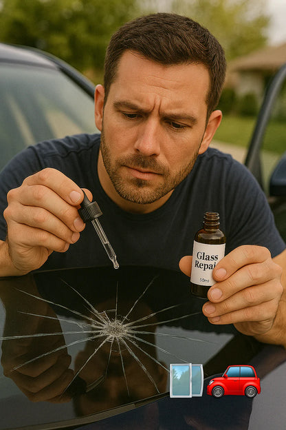 GlassFix Serum – Advanced Windshield Crack Repair (Buy 1 & Get 1 Free)