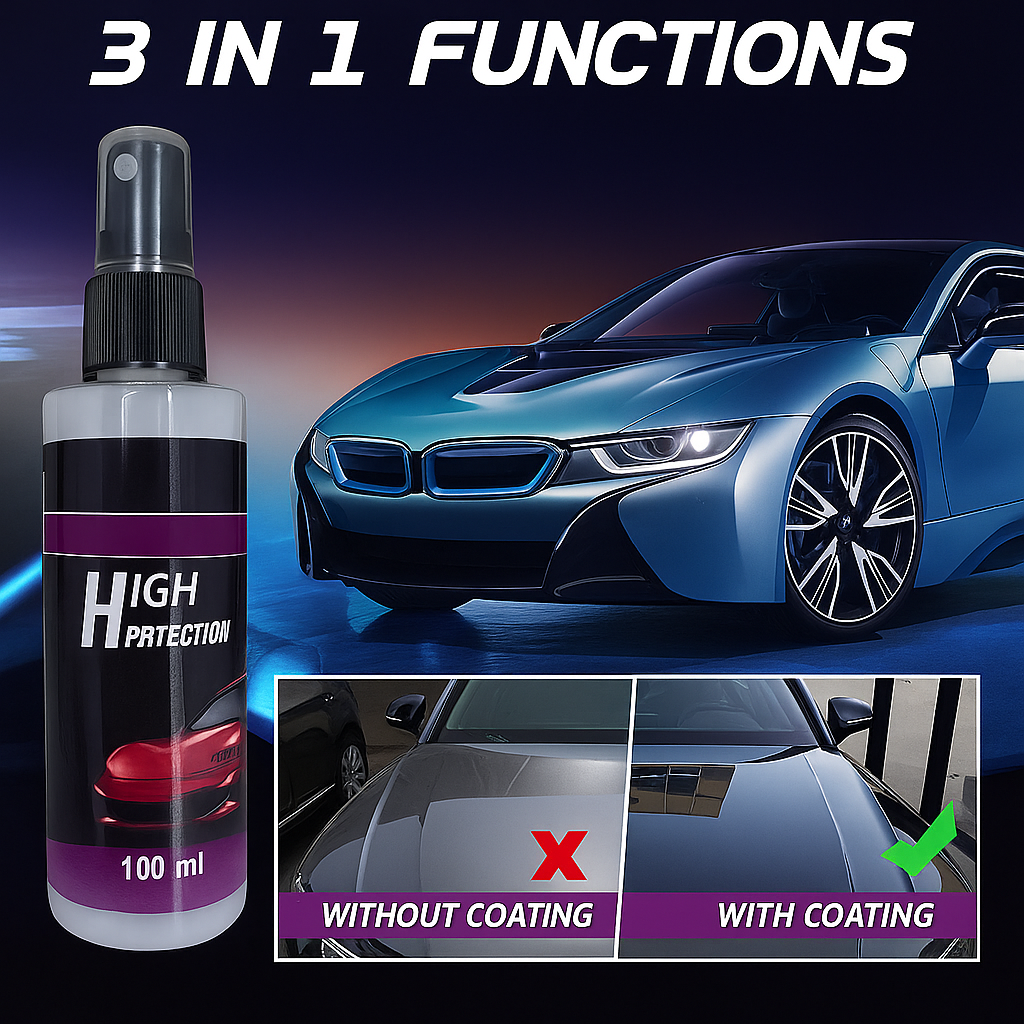 3-in-1 High Protection Car Ceramic Coating Spray – Wax + Polish | Buy 1 Get 1 FREE
