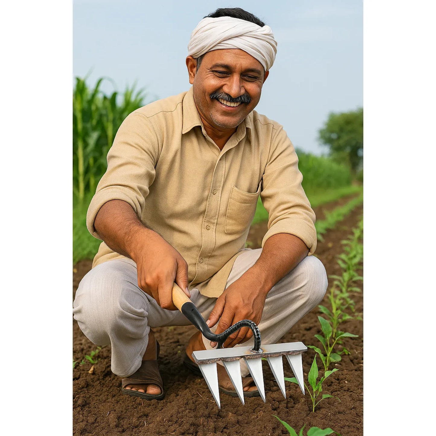 5 Teeth Carbon Steel Garden Weeding