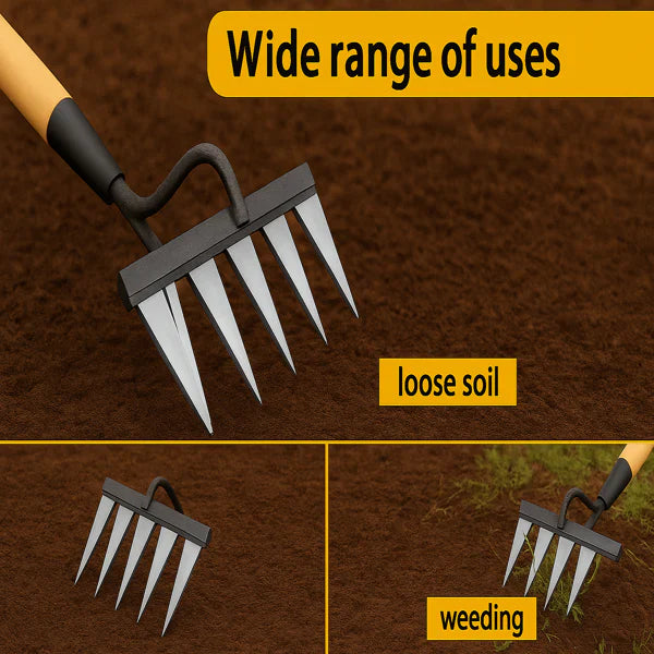 5 Teeth Carbon Steel Garden Weeding